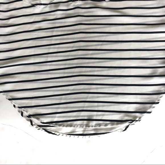 ELODIE Black & White Striped Blouse - Picture 6 of 10